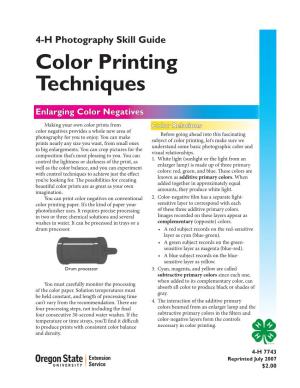 Color Printing Techniques