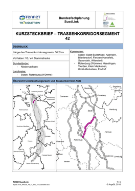 Kurzsteckbrief – Trassenkorridorsegment 42