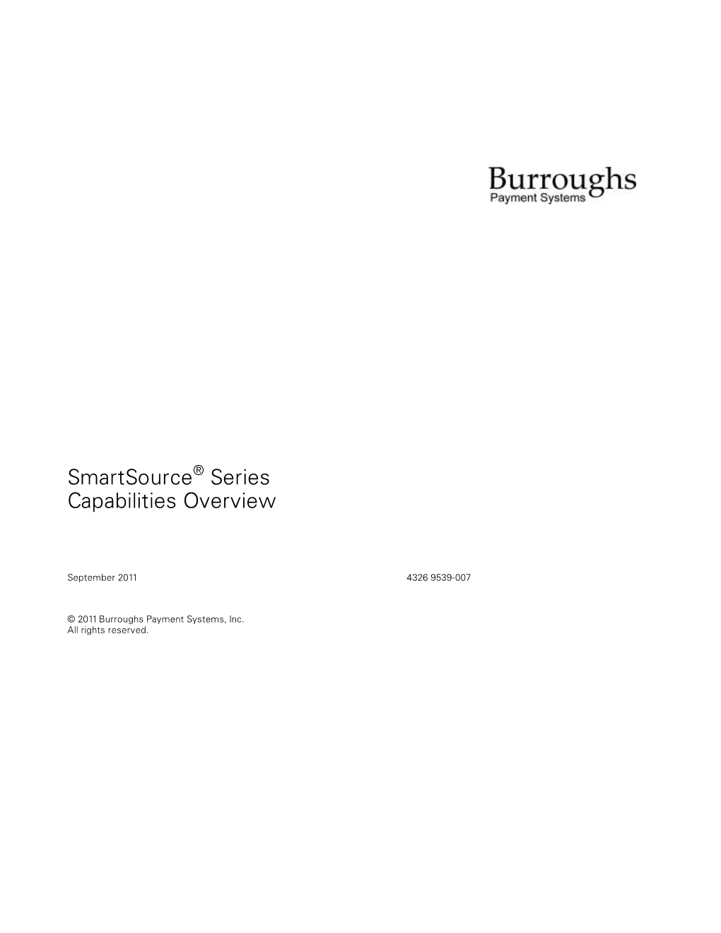 Smartsource® Series Capabilities Overview