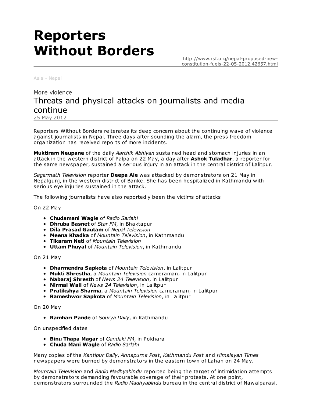 Reporters Without Borders Constitution-Fuels-22-05-2012,42657.Html