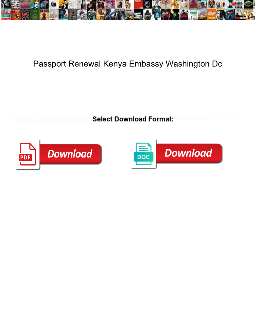 Passport Renewal Kenya Embassy Washington Dc