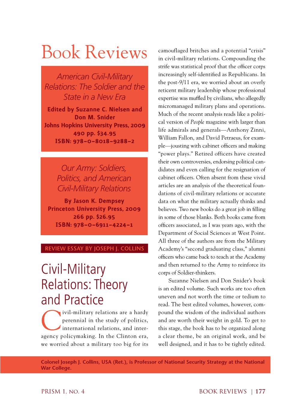 Civil-Military Relations: Theory and Practice