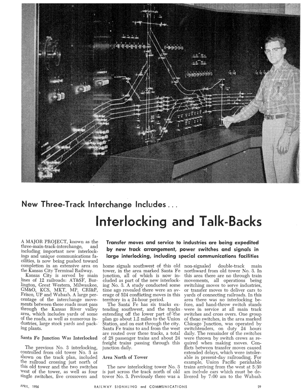 New Three-Track Interchange Includes Interlocking and Talk-Backs