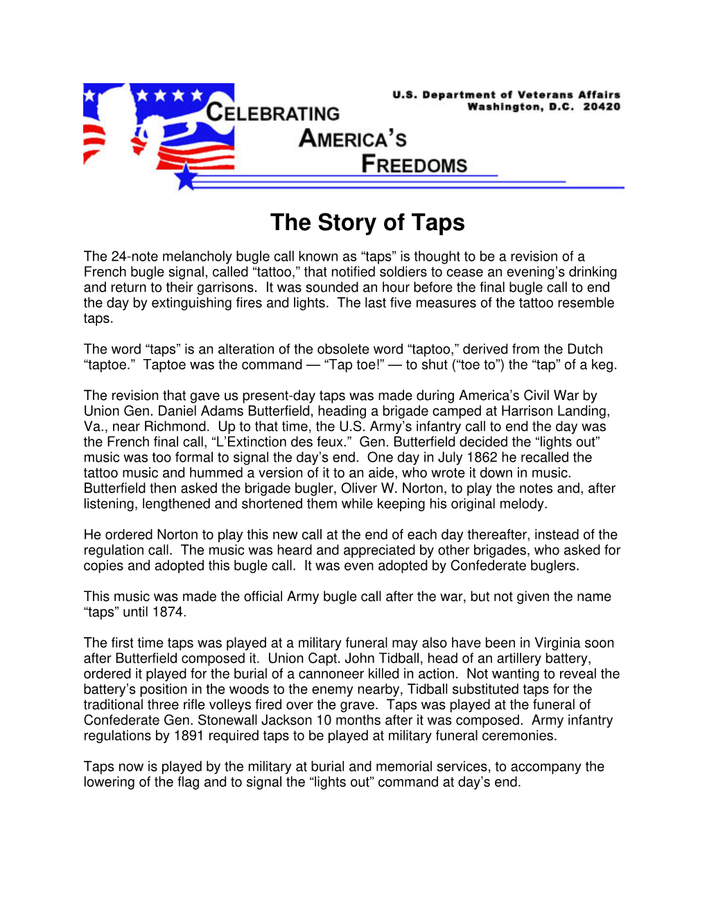 The Story of Taps