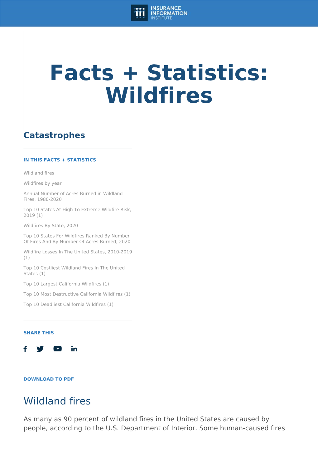 Wildfires Facts + Statistics