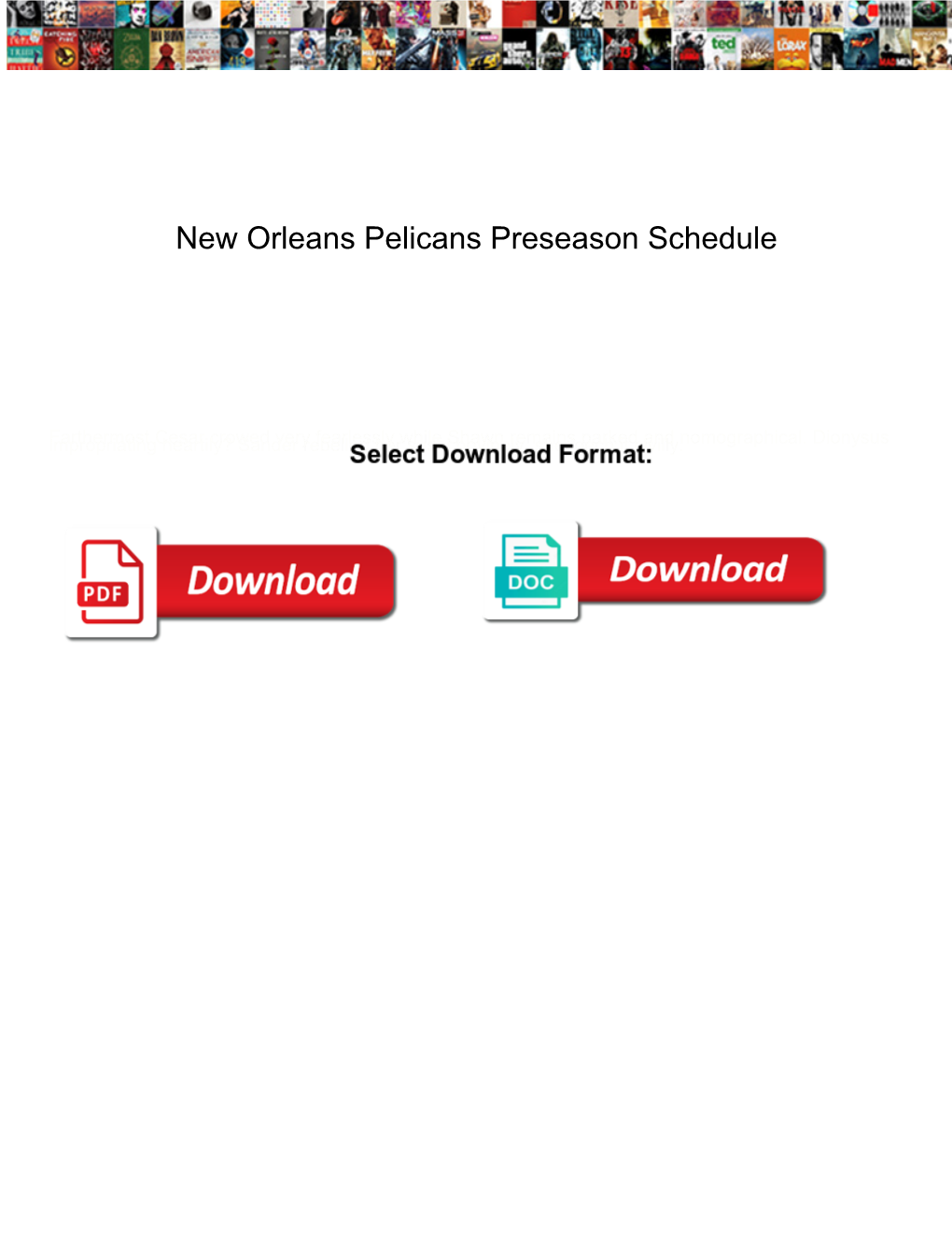 New Orleans Pelicans Preseason Schedule