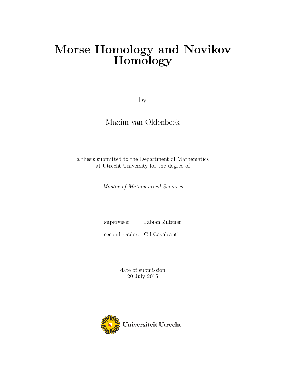 Morse Homology and Novikov Homology