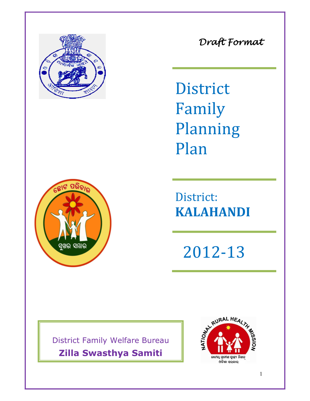 Kalahandi- Family Planning-Plan-Format12-13