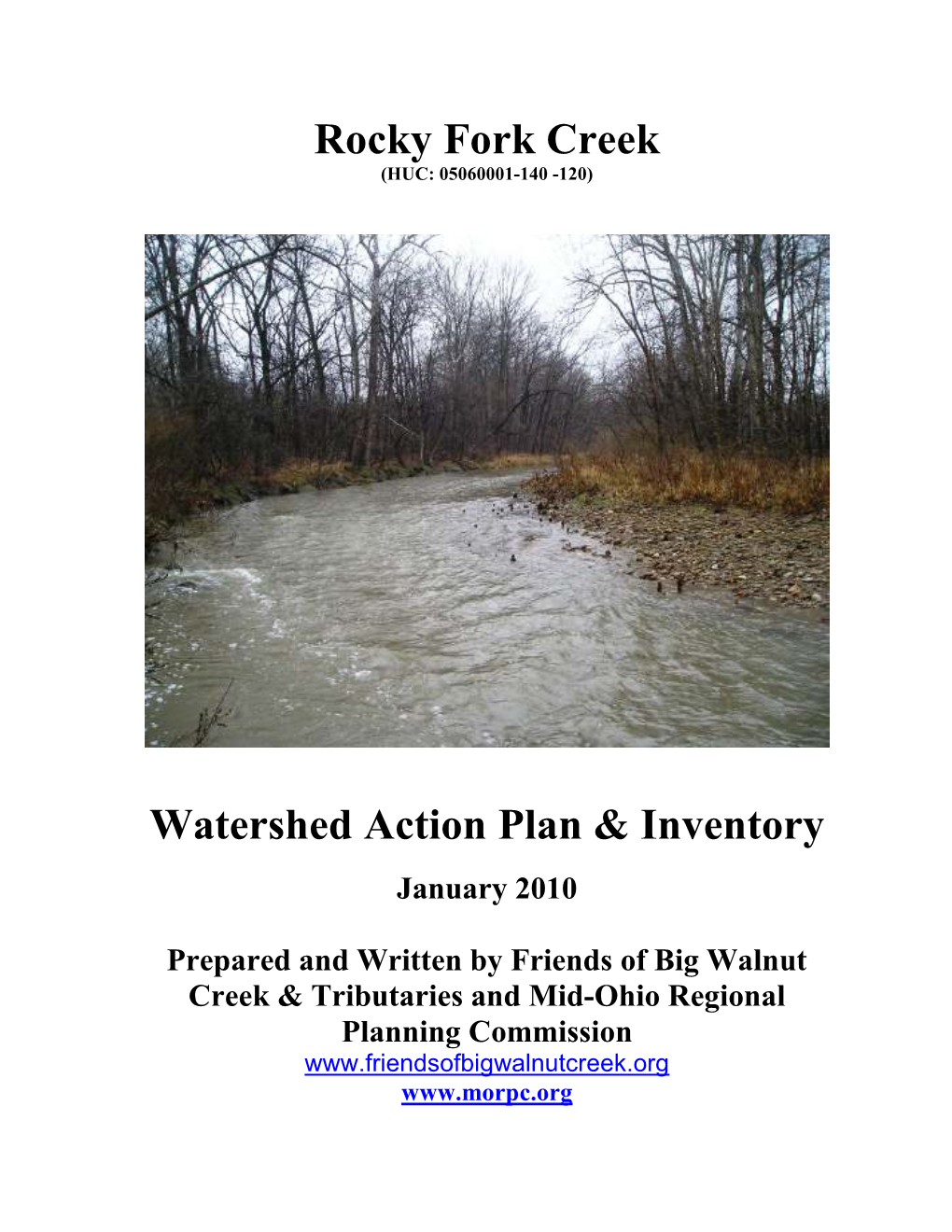 Rocky Fork Creek Watershed Action Plan & Inventory