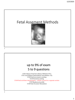 Fetal Assement Methods