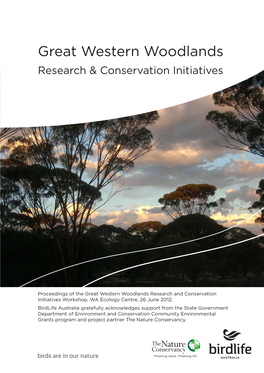 Great Western Woodlands Research & Conservation Initiatives