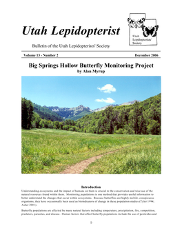 Utah Lepidopterists' Society!