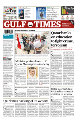 Qatar Banks on Education to Fight Crime, Terrorism