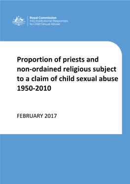 Proportion of Priests and Non-Ordained
