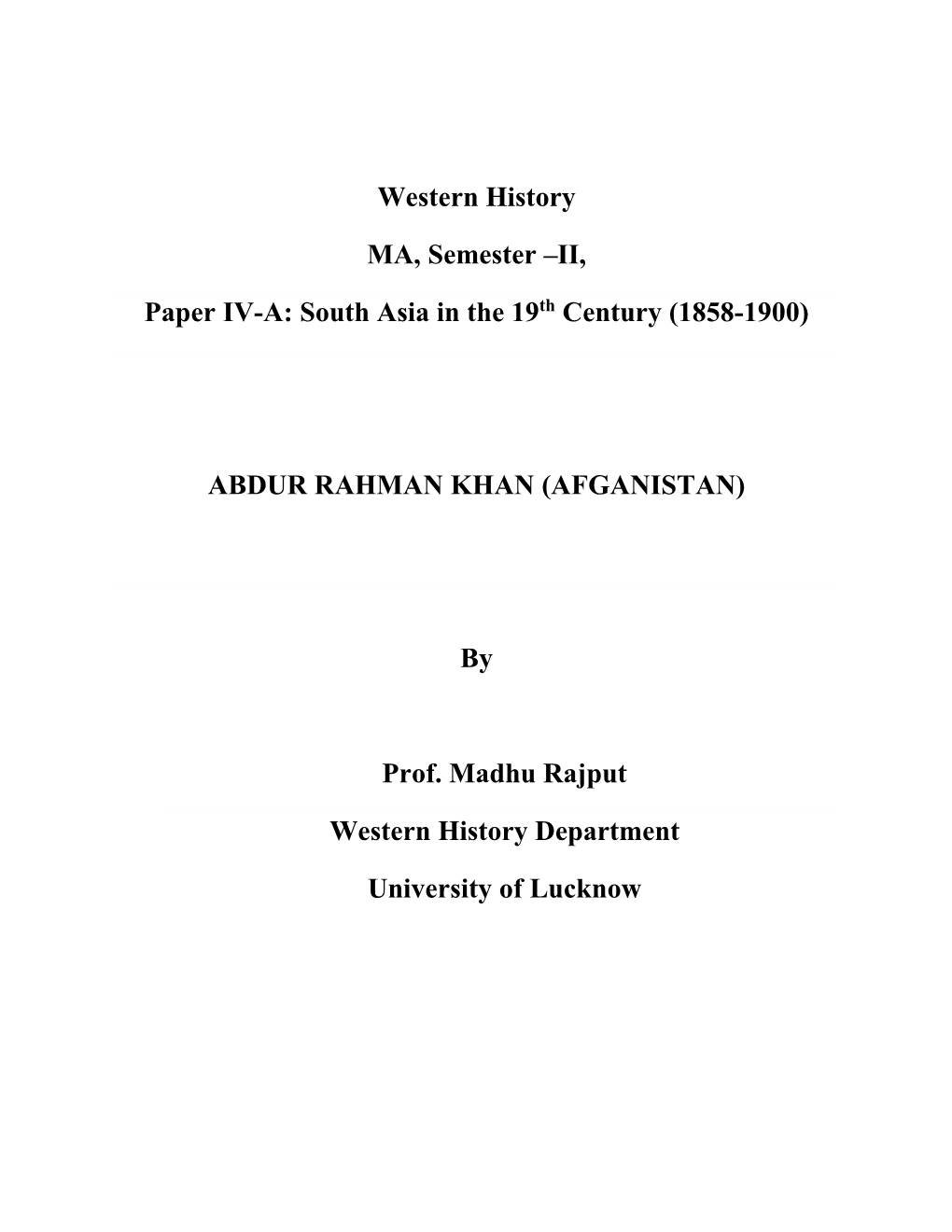 Abdur Rahman Khan (Afganistan)