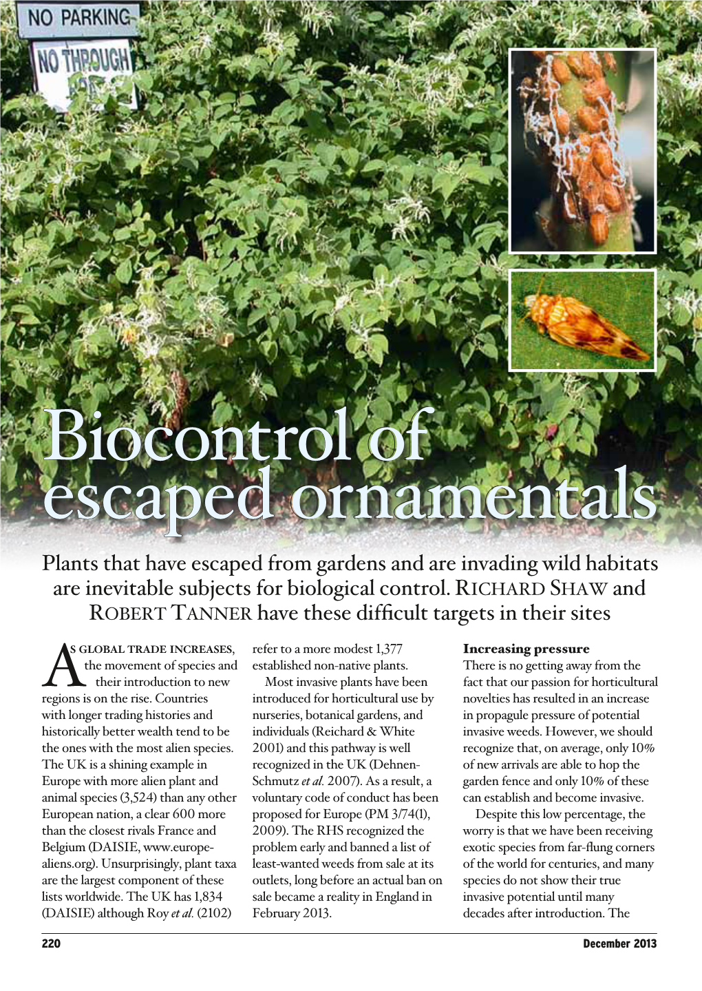 Biocontrol of Escaped Ornamentals Plants That Have Escaped from Gardens and Are Invading Wild Habitats Are Inevitable Subjects for Biological Control