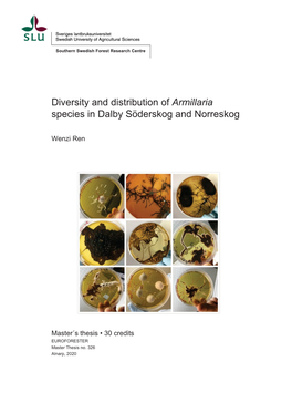 Diversity and Distribution of Armillaria Species in Dalby Söderskog and Norreskog
