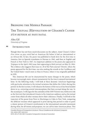 Evolution of Césaire's Cahier D'un Retour Au Pays Natal