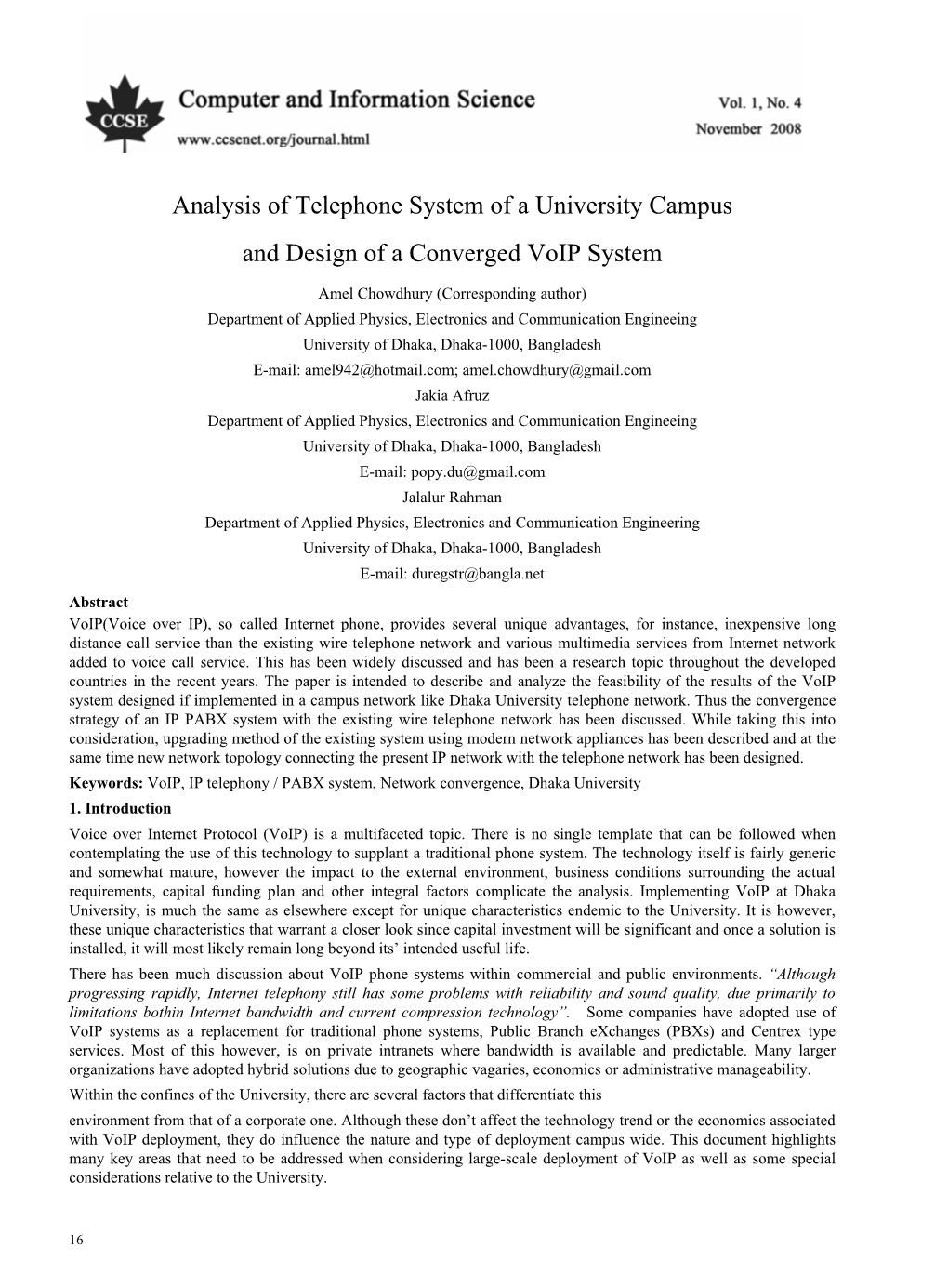 Analysis of Telephone System of a University Campus and Design of a Converged Voip System
