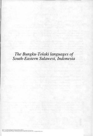 The Bungku-Tolaki Languages of South-Eastern Sulawesi, Indonesia