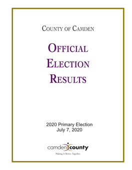 Complete and Official Primary Election Results