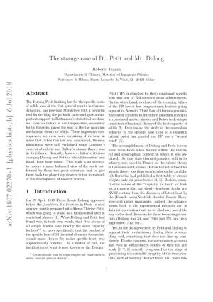 The Strange Case of Dr. Petit and Mr. Dulong
