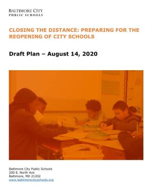 Draft Plan – August 14, 2020
