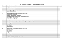 Test Tasks for the Preparation of the Section "Digestive System" 1 the Cheek (Bucca) Contains: Skin Buccinator (M