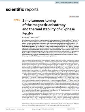 Simultaneous Tuning of the Magnetic Anisotropy and Thermal Stability Of