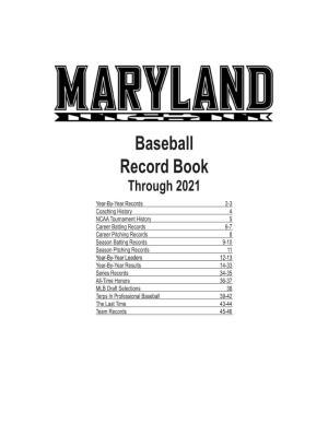 Baseball Record Book
