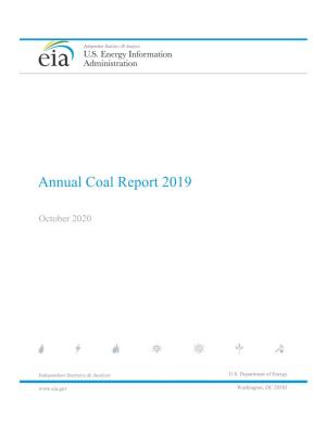 Annual Coal Report 2019