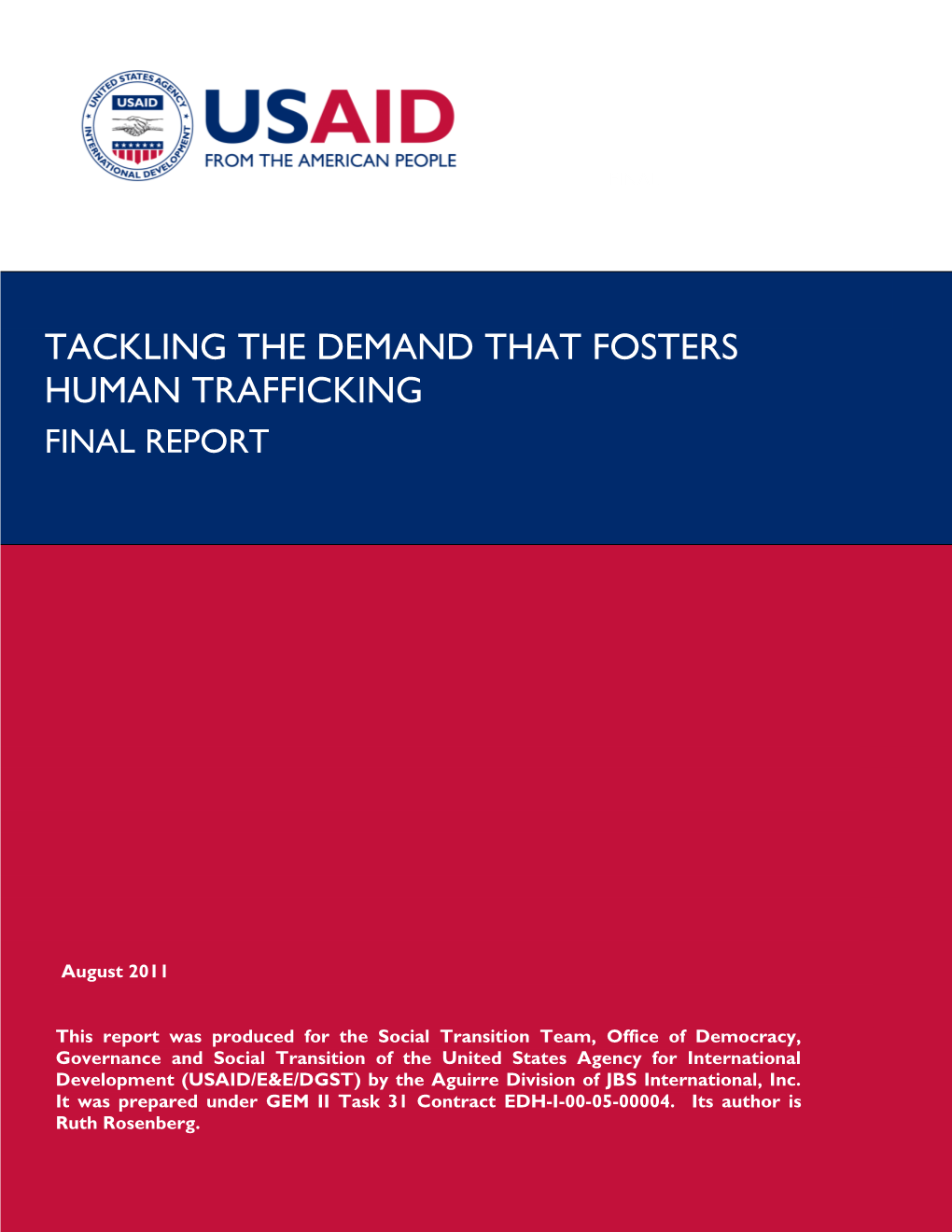 Tackling the Demand That Fosters Human Trafficking