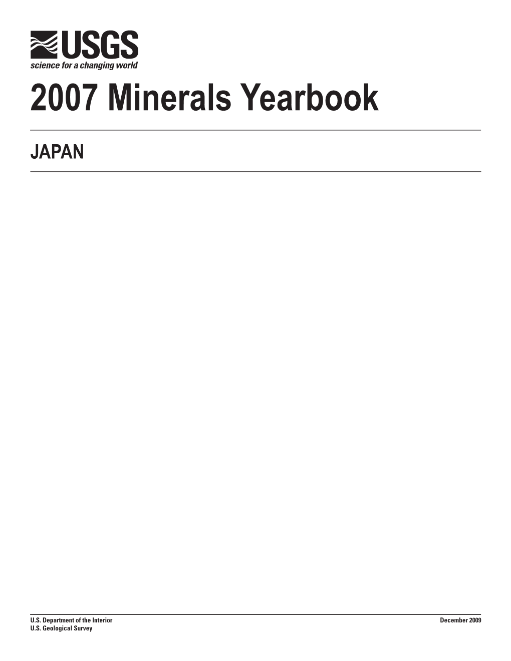 The Mineral Industry of Japan in 2007