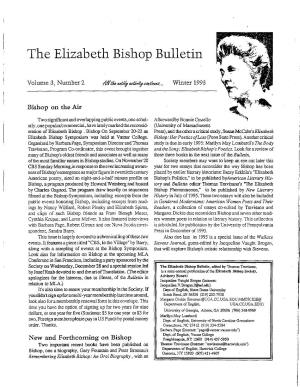 The Elizabeth Bishop Bulletin