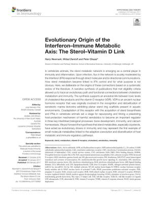 The Sterol–Vitamin D Link