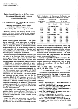Reduction of Phosphorus Trifluoride & Phosphoryl Fluoride with Lithium