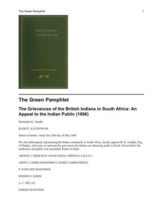 The Green Pamphlet 1
