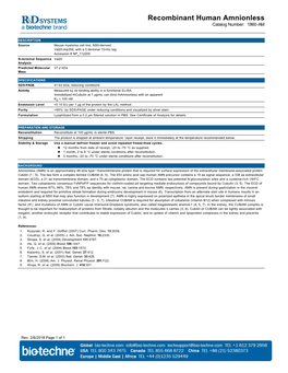 Recombinant Human Amnionless Catalog Number: 1860-AM