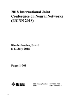 2018 International Joint Conference on Neural Networks (IJCNN 2018)