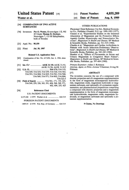 United States Patent (19) [11] Patent Number: 4,855,289 Wester Et Al