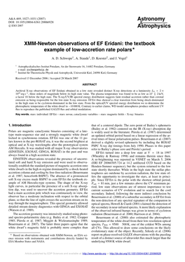 XMM-Newton Observations of EF Eridani: the Textbook Example of Low-Accretion Rate Polars