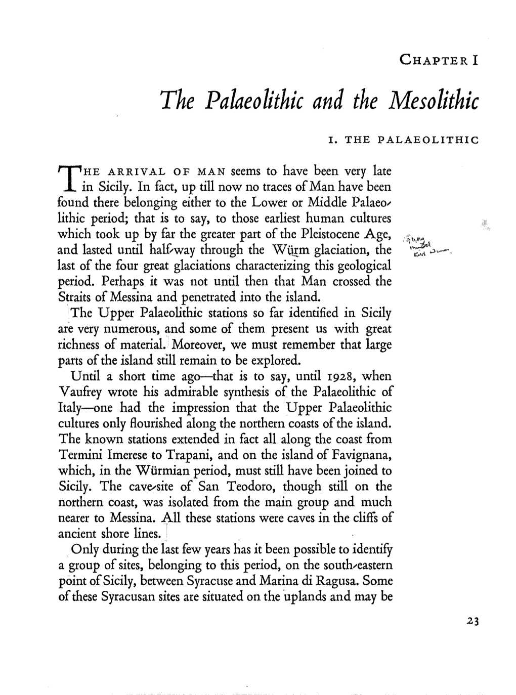 The Palaeolithic and the Mesolithic