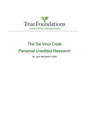 Da Vinci Code Research