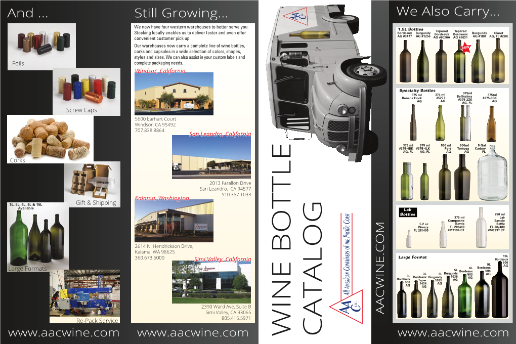 WINE BOTTLE CATALOG AAC Wine 2014 Our Most Popular Options