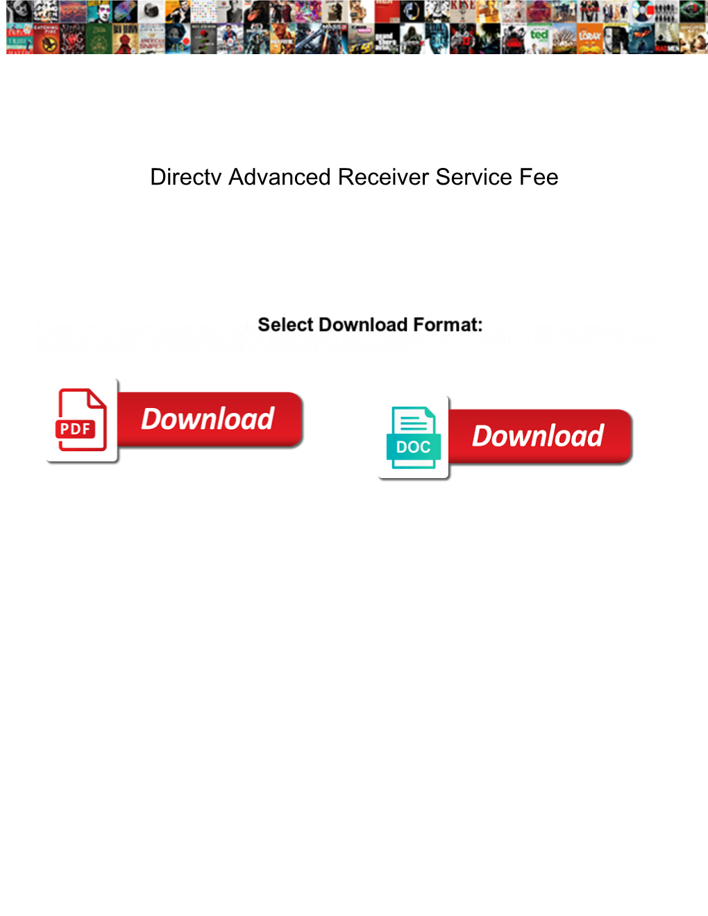 Directv Advanced Receiver Service Fee