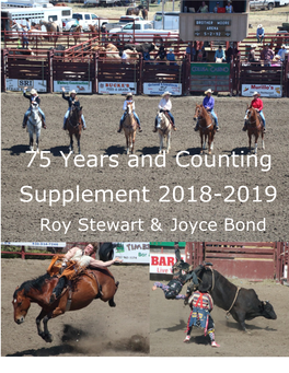 75 Years and Counting Supplement 2018-2019 Roy Stewart & Joyce Bond