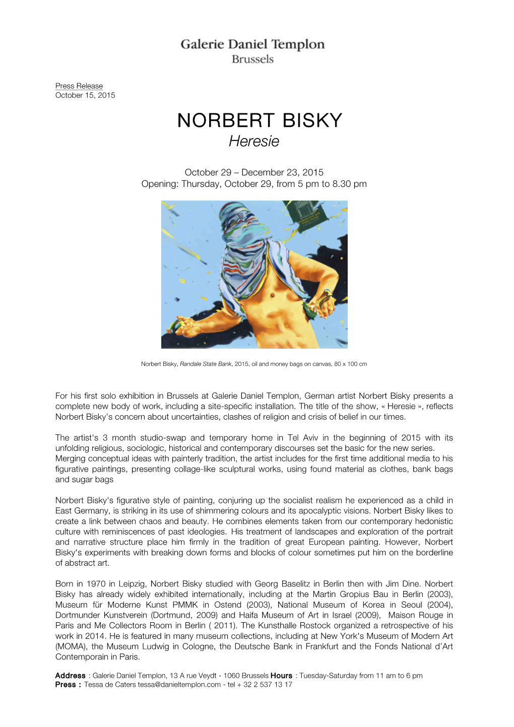 NORBERT BISKY Heresie