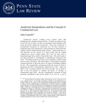 Analytical Jurisprudence and the Concept of Commercial Law