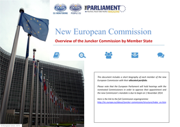 New European Commission Overview of the Juncker Commission by Member State