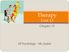 Therapy Unit 13 Chapter 15